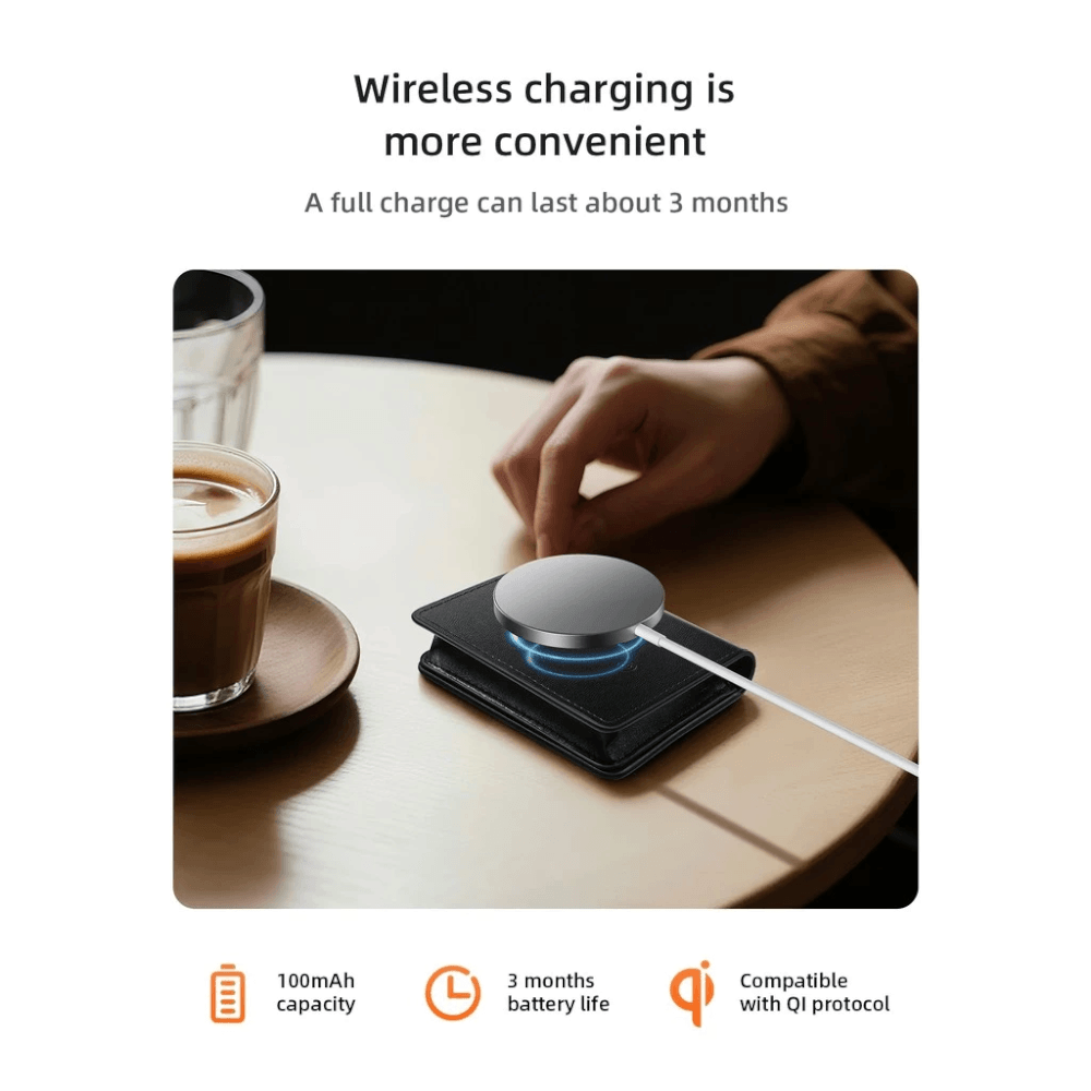 กระเป๋าเก็บการ์ดอัจฉริยะ HOCO E91F พร้อม GPS TRACKER ติดตามตำแหน่งทั่วโลก สำหรับ APPLE IOS เก็บบัตรได้ 11 ใบ